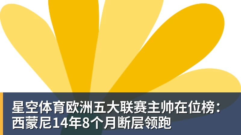 星空体育欧洲五大联赛主帅在位榜：西蒙尼14年8个月断层领跑
